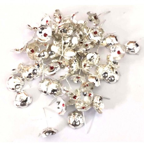 Silver Coated Flowers (108 Pcs)